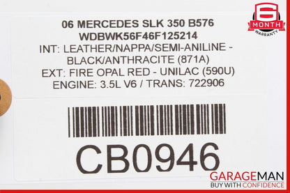 05-11 Mercedes R171 SLK350 SLK300 Front Right Side Exterior Door Handle OEM