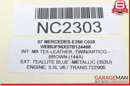 05-13 Mercedes W211 E350 Front Left Driver Side Engine Timing Chain Cover Plate