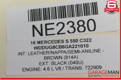14-17 Mercedes W222 S550 Front Left Driver Side Door Control Module Unit OEM
