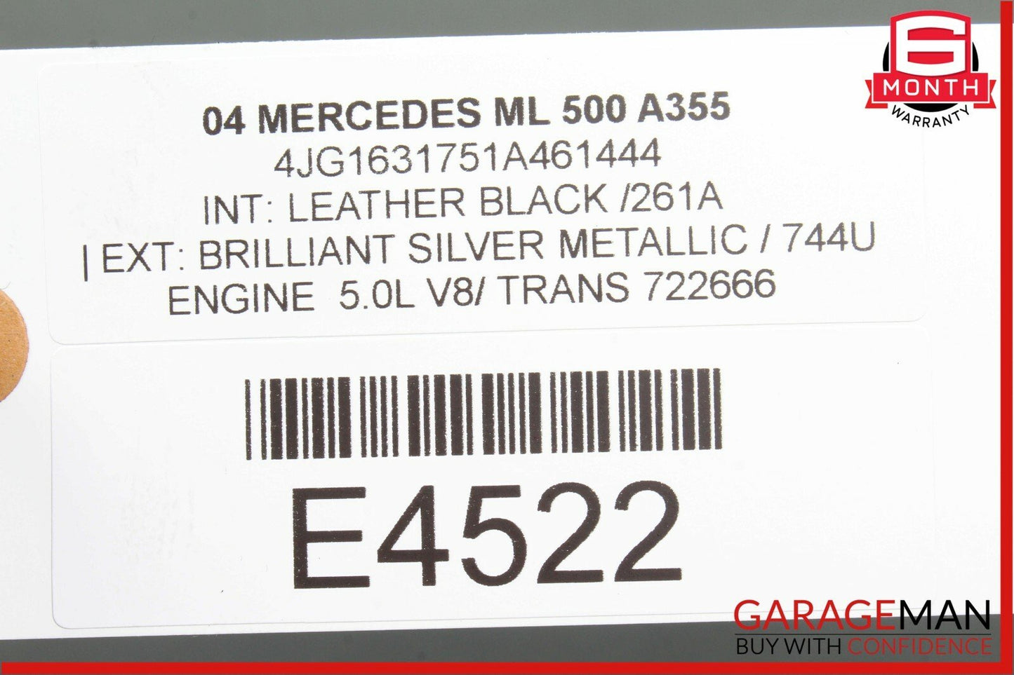 98-05 Mercedes W163 ML500 Front Left Driver Side Seat Control Switch OEM