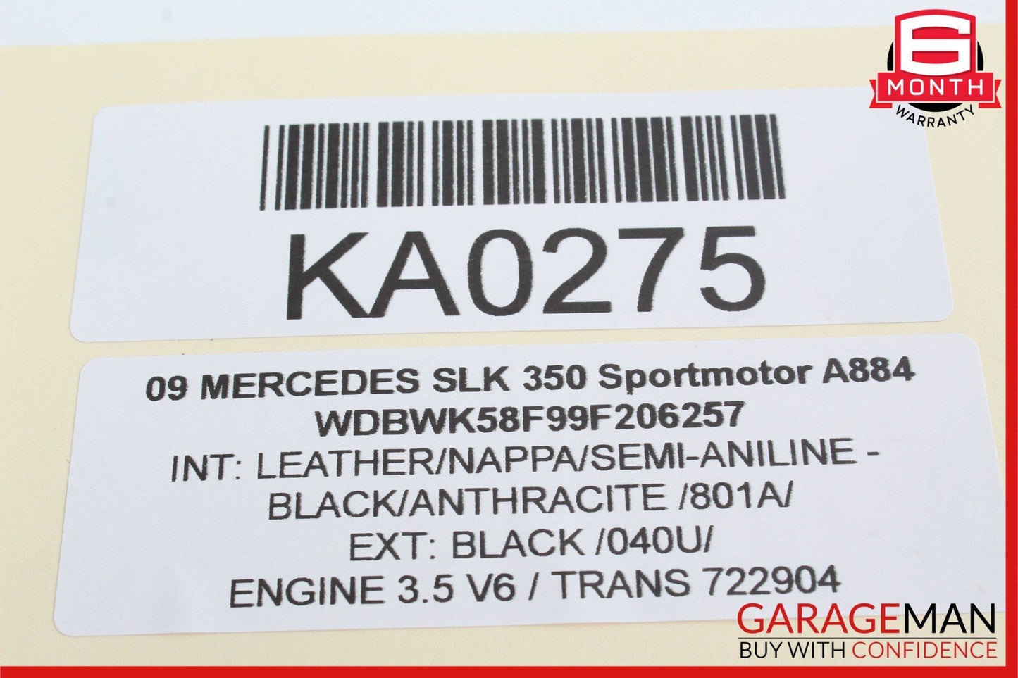 05-11 Mercedes R171 SLK280 SLK350 Air AC Vent Dash Left or Right Side Black OEM