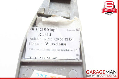 03-06 Mercedes W216 CL55 AMG Front Right Side Door Window Switch Trim Bezel Wood