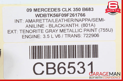 01-09 Mercedes W209 CLK500 C230 C240 C320 Interior Upper Rear View Mirror Grey