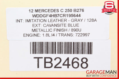 12-14 Mercedes W204 C350 C63 AMG Rear Fuse Relay Junction Box Module Assembly