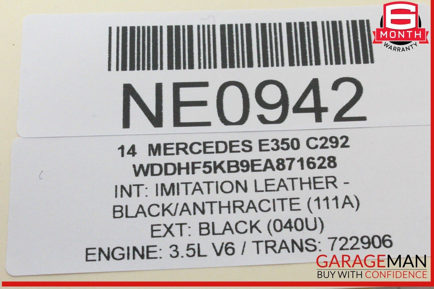 08-18 Mercedes W212 E350 C300 CLS550 Rear Right Side Door Control Module OEM