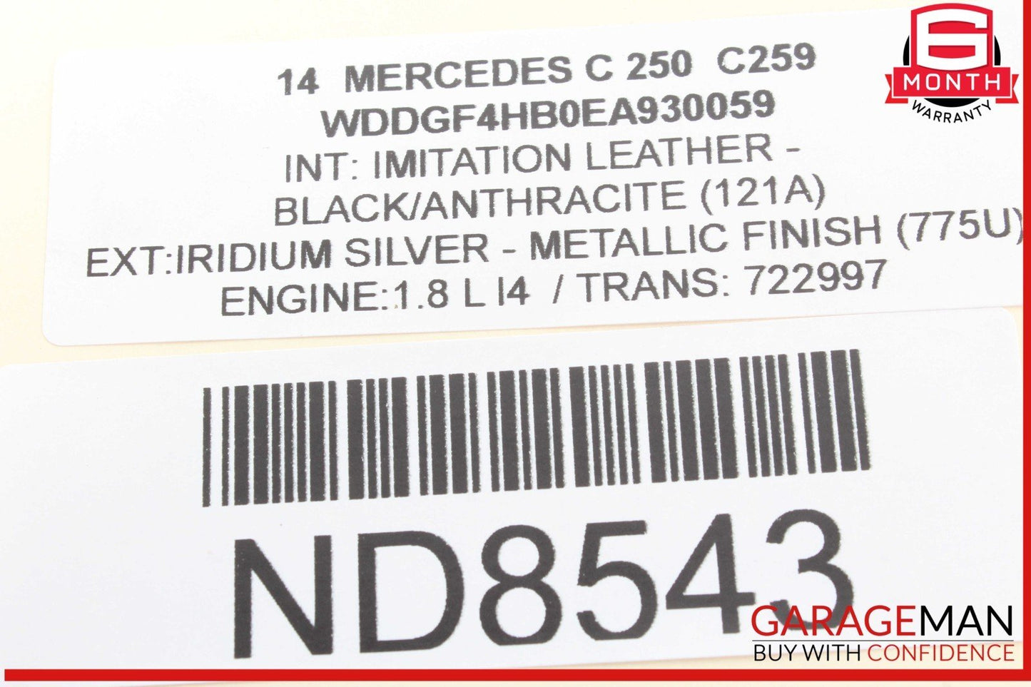08-18 Mercedes W204 C250 Rear Right Passenger Side Door Control Module Unit OEM