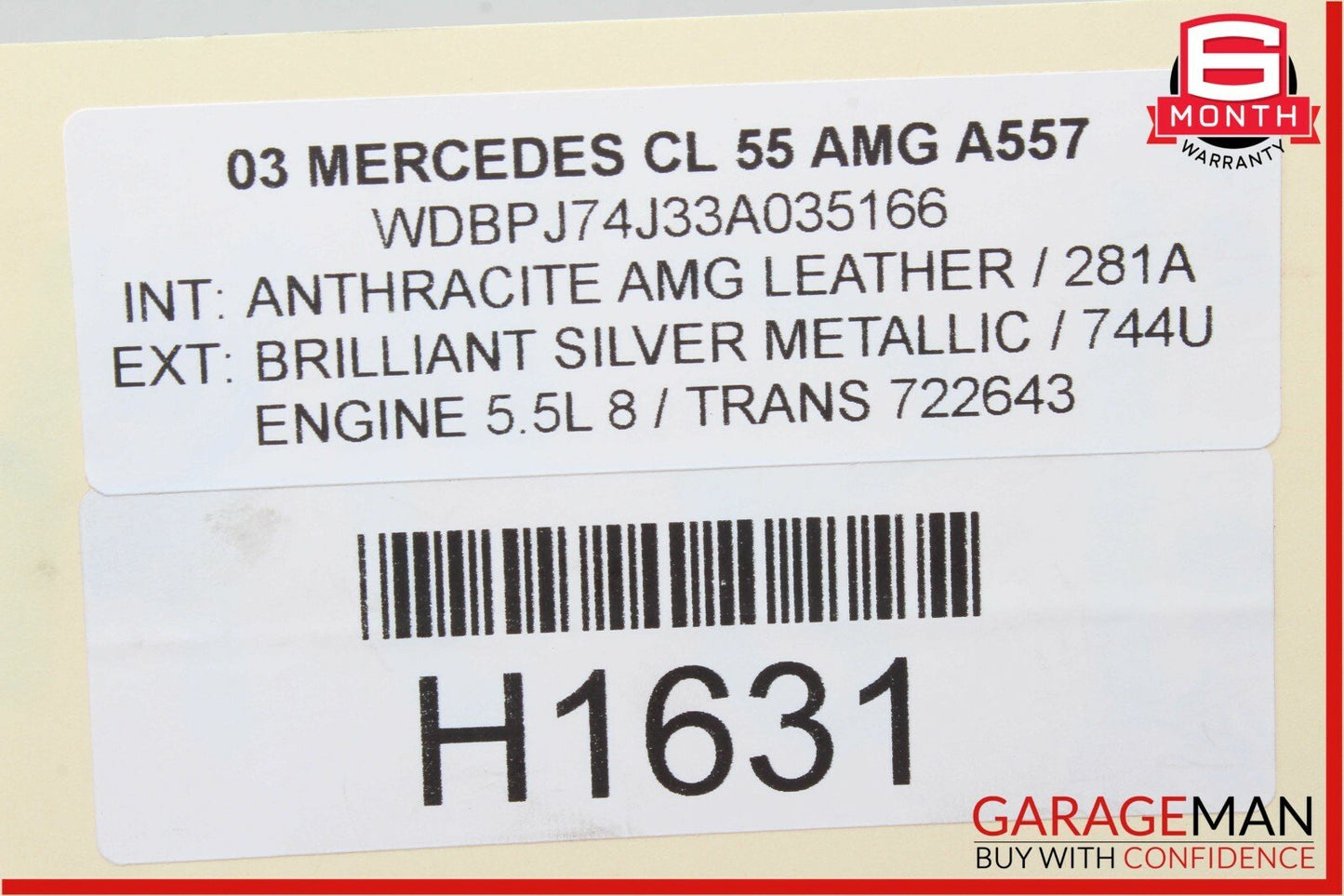 03-11 Mercedes W215 CL55 AMG S63 SL600 Auxiliary AUX Circulation Water Pump OEM