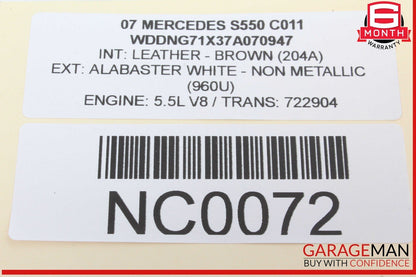07-14 Mercedes W221 S550 CL550 Dashboard Instrument Cluster Dash Control Switch