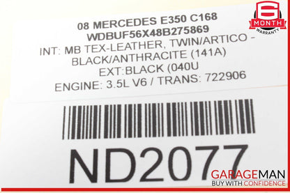 03-11 Mercedes W211 E350 CLS550 E550 Rear AC A/C Climate Control Switch OEM