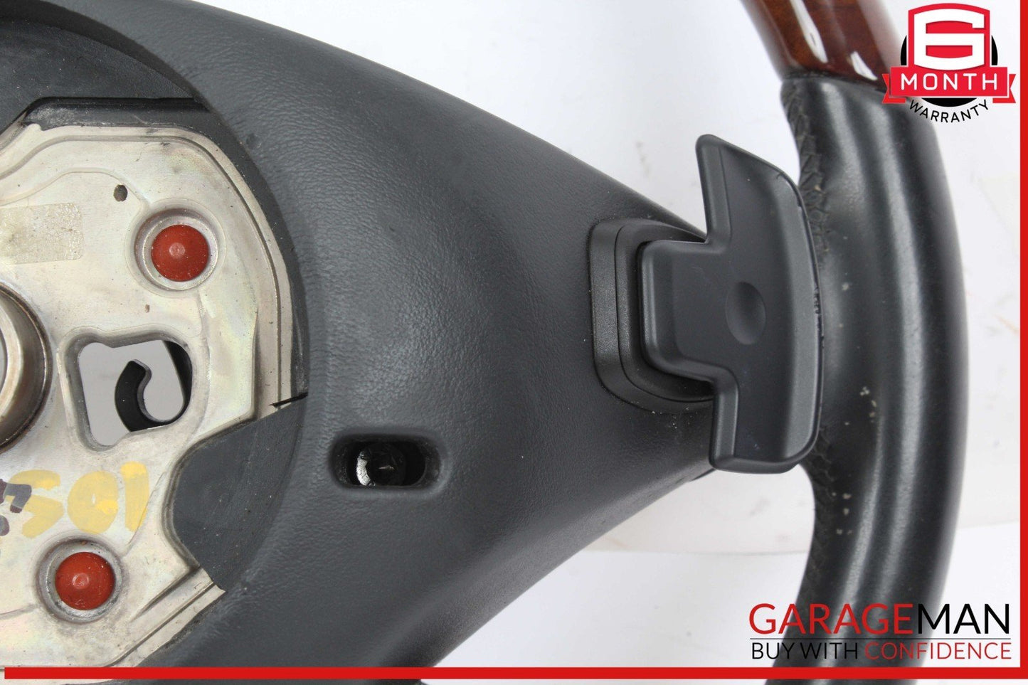 10-14 Mercedes W221 S550 S600 Steering Wheel w/ Paddle Shifters Black Wood OEM
