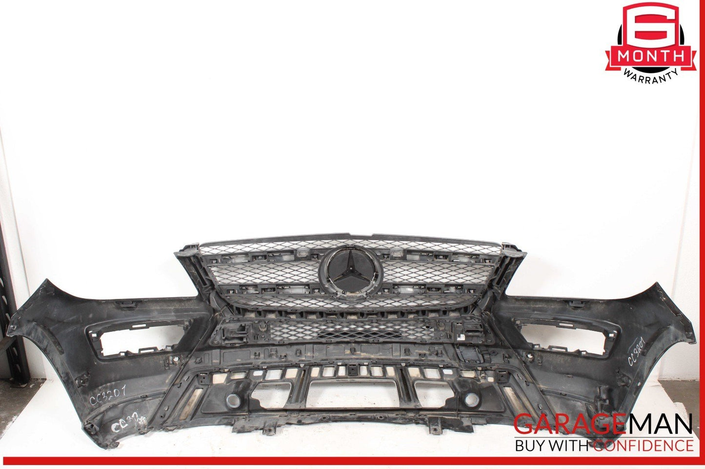 13-16 Mercedes X166 GL450 Base Front Bumper Cover Grille Trim Assembly OEM