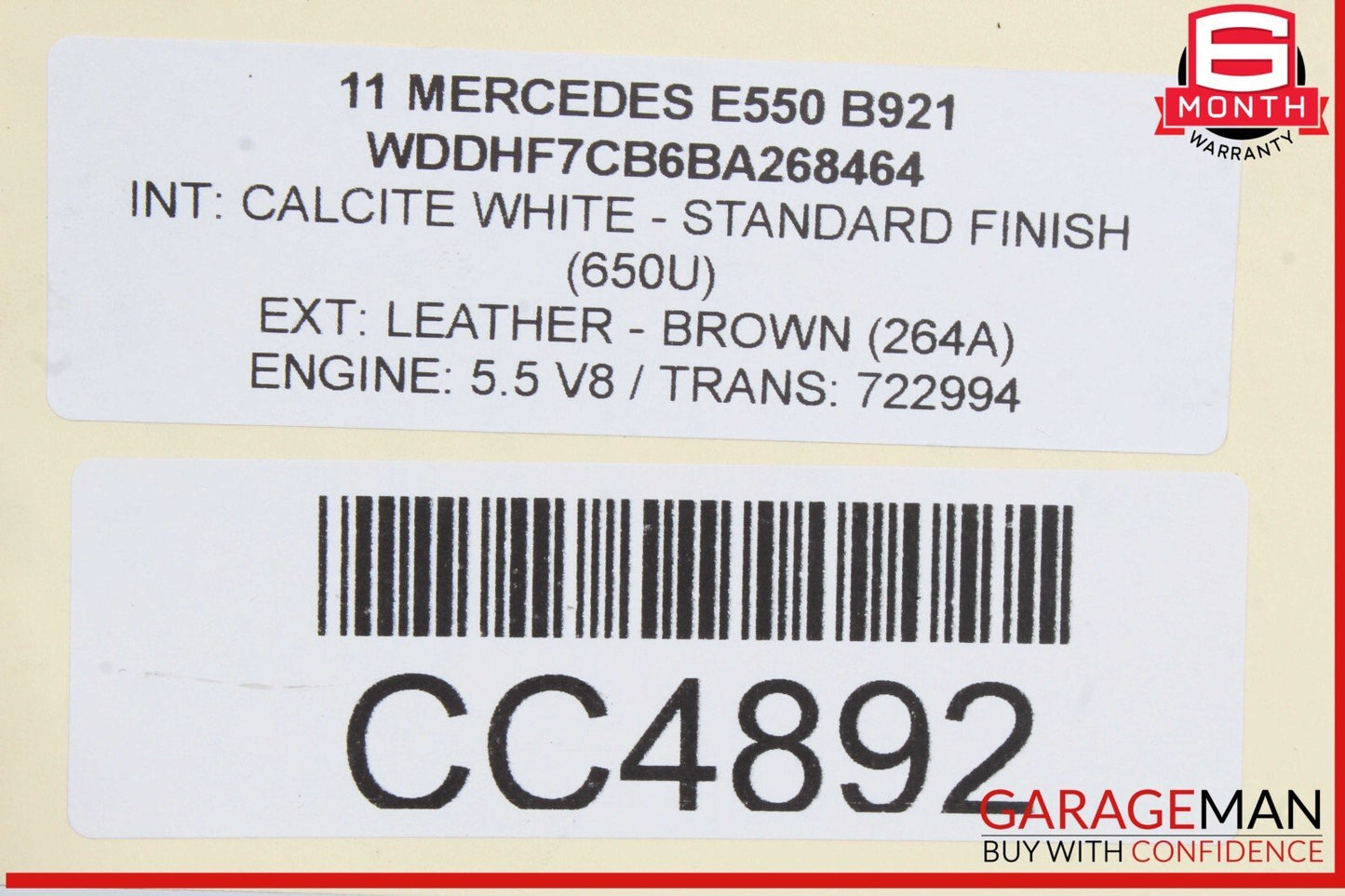 10-16 Mercedes W212 E550 Rear Right Spindle Knuckle Hub Bearing CV Shaft OEM