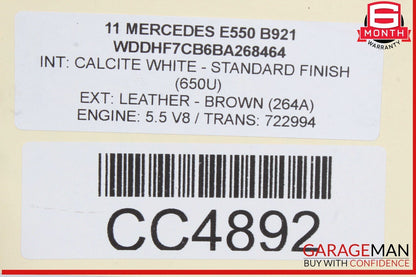 10-16 Mercedes W212 E550 Rear Right Spindle Knuckle Hub Bearing CV Shaft OEM