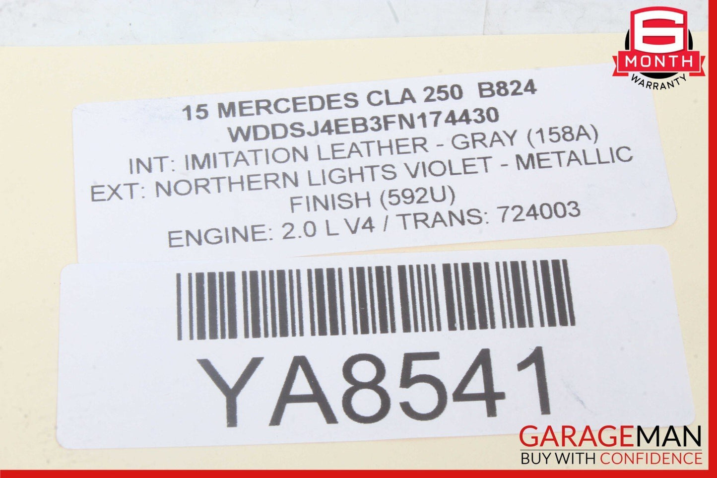 14-19 Mercedes W117 CLA250 Rear Left Side Door Window Regulator Motor Unit OEM