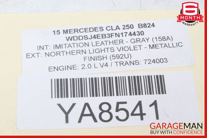 14-19 Mercedes W117 CLA250 Rear Left Side Door Window Regulator Motor Unit OEM