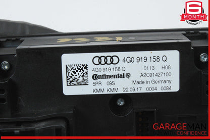 12-18 Audi S6 A7 Rear AC A/C Air Conditioning Temperature Climate Control Panel