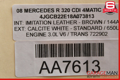 06-13 Mercedes W251 R350 GL450 Front Right Door Window Regulator Motor Unit