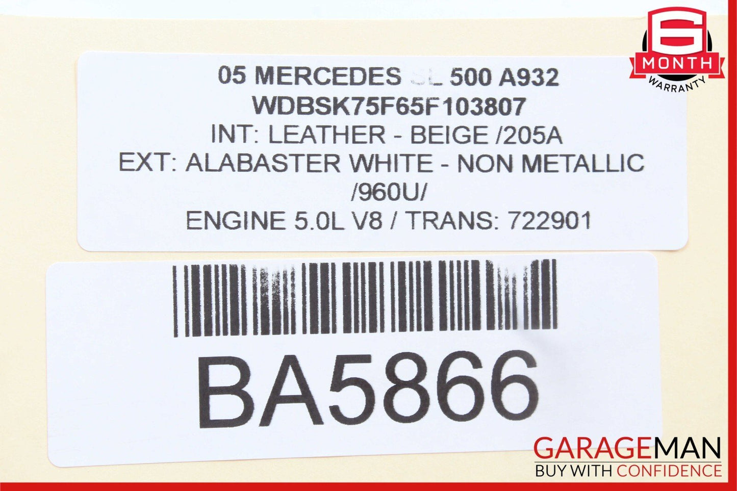 00-08 Mercedes SL500 SLK350 S430 Anti Theft Control Alarm Module 2118209126 OEM