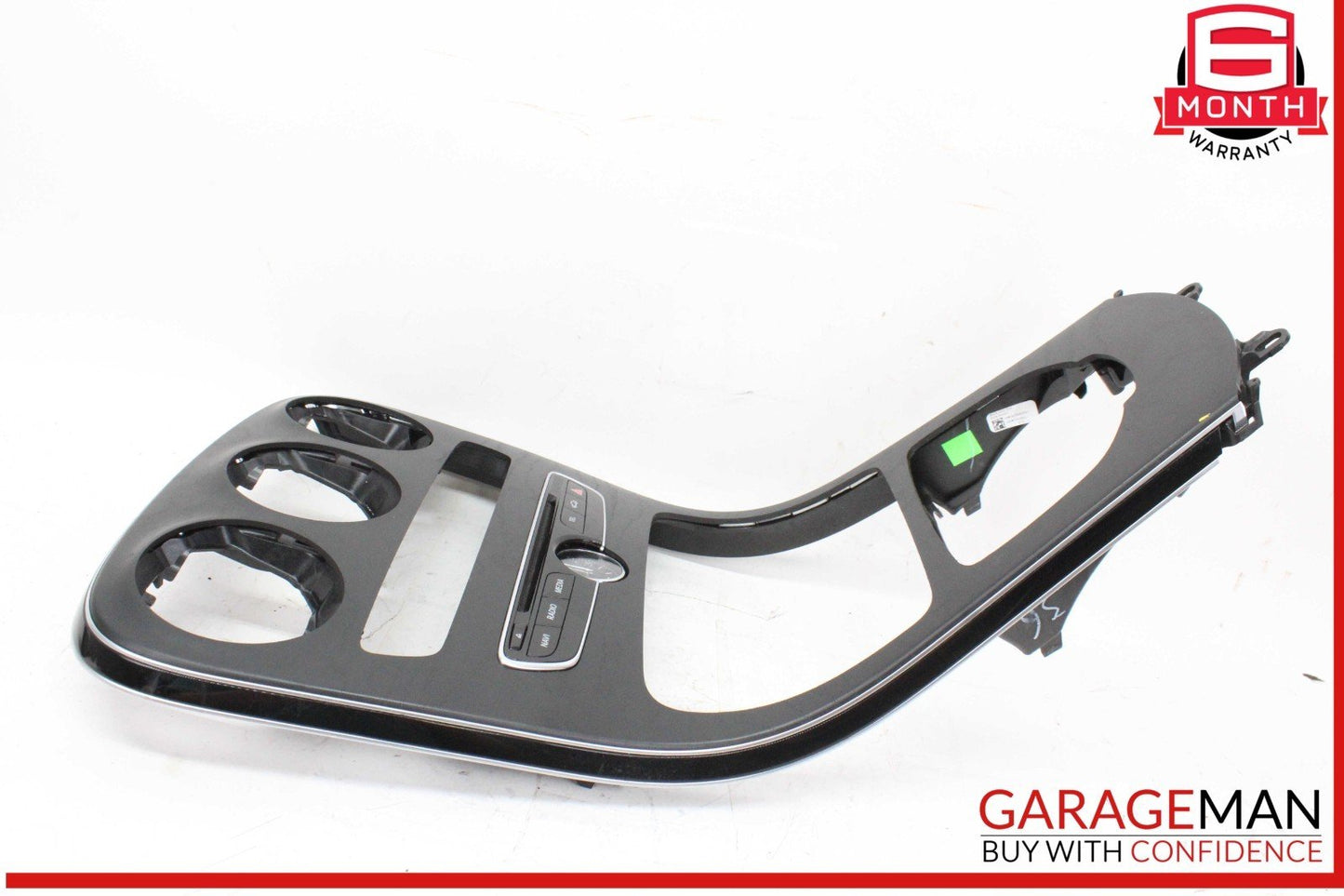 15-18 Mercedes W205 C300 Center Console Trim Bezel w/ Control Switch & Clock OEM