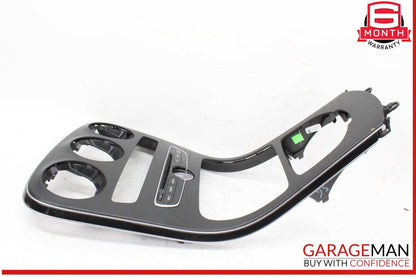 15-18 Mercedes W205 C300 Center Console Trim Bezel w/ Control Switch & Clock OEM