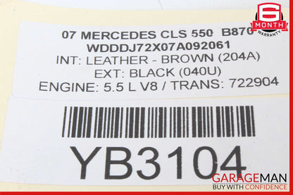 06-11 Mercedes W219 CLS550 CLS63 Rear Right Passenger Door Window Motor OEM