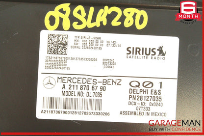 03-08 Mercedes R171 SLK280 C230 CLK350 Sirius Satellite Radio Receiver OEM