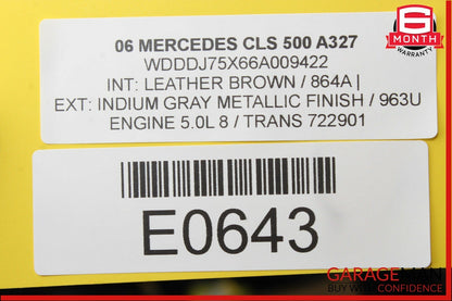 06-08 Mercedes W219 CLS500 CLS550 Front Right Side Mirror Door Rear View Gray