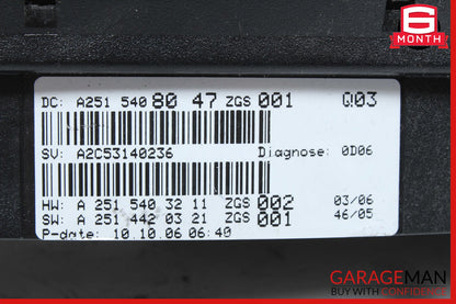 06-07 Mercedes W251 R350 R500 Instrument Cluster Speedometer 2515408047 OEM