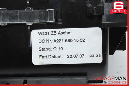07-09 Mercedes W221 S550 S63 AMG Ashtray Ash Tray Compartment Tray Lighter Black