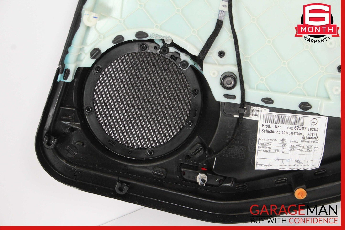 08-14 Mercedes W204 C250 C300 C350 Rear Left Interior Door Panel Assy Anthracite