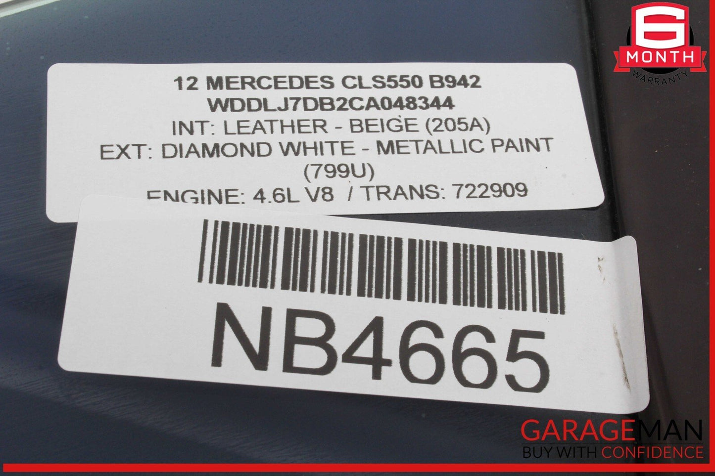 12-18 Mercedes W218 CLS550 Rear Right Side Quarter Door Window Auto Glass OEM