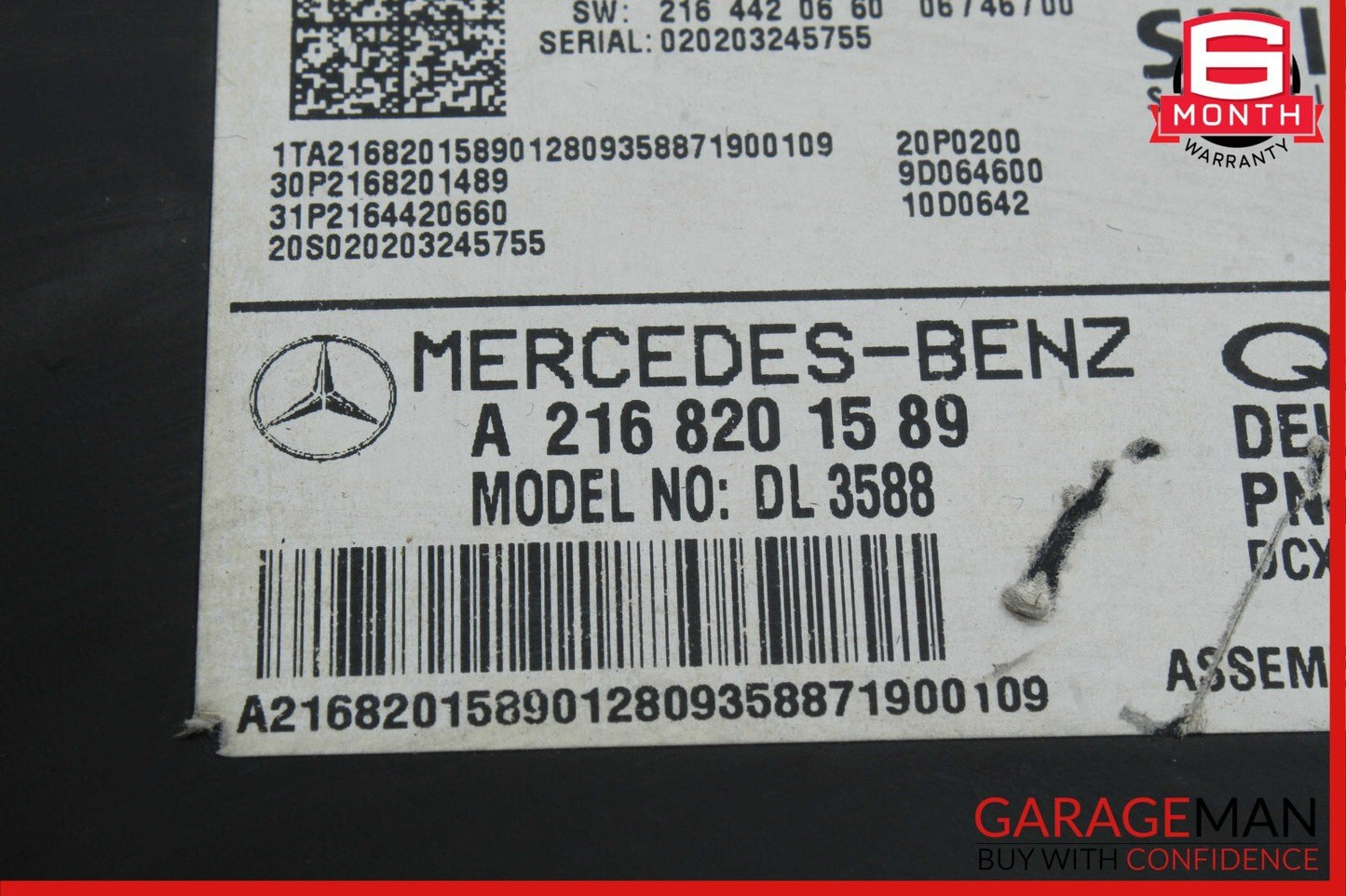 07-14 Mercedes W221 S550 C300 CL550 Sirius Satellite Radio Module Receiver OEM