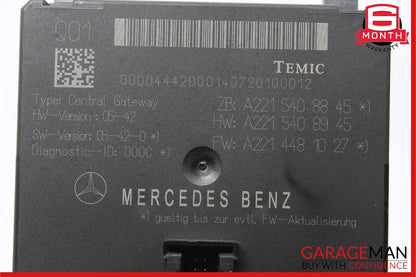 07-10 Mercede W216 CL550 CL65 AMG Central Gateway Control Module 2215408845 OEM