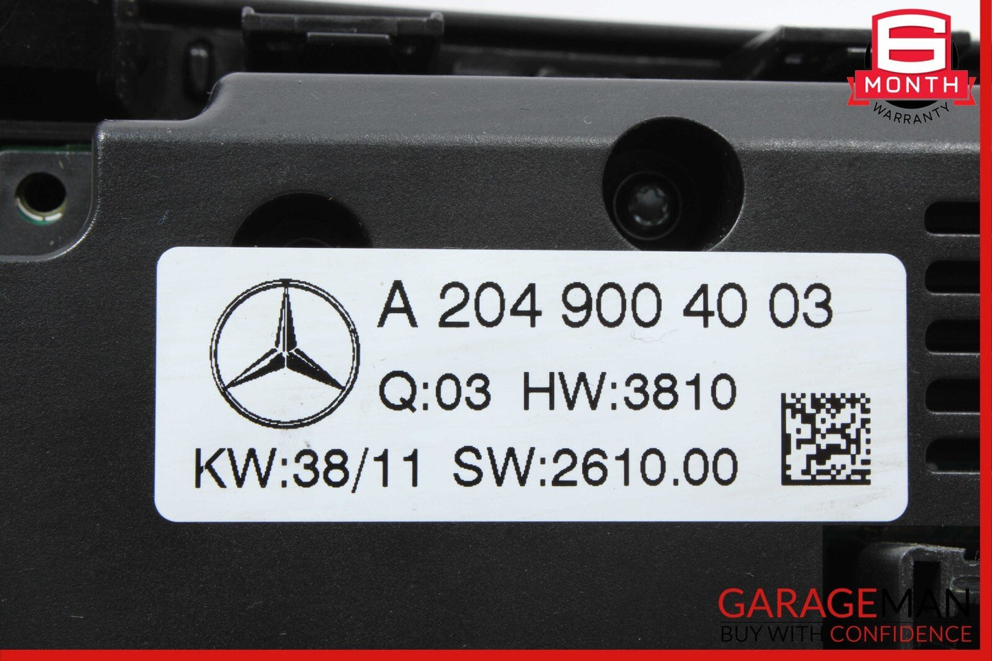 12-14 Mercedes W204 C250 C63 AC A/C Heater Climate Control Switch Trim Assembly