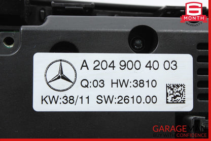 12-14 Mercedes W204 C250 C63 AC A/C Heater Climate Control Switch Trim Assembly