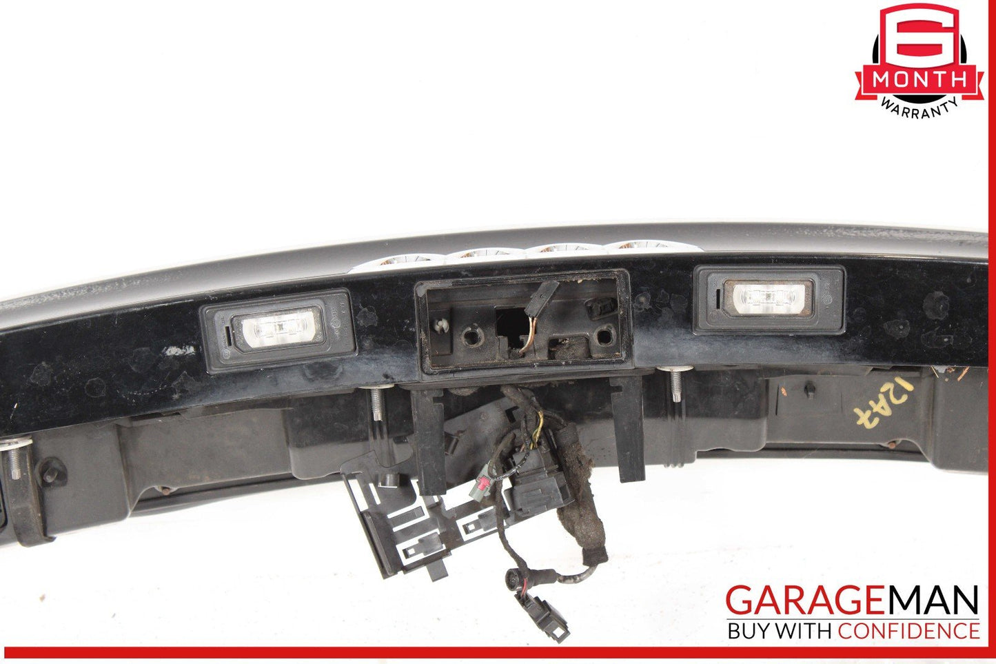 12-18 Audi A7 Rear Trunk Lid Tailgate Spoiler Panel Spoiler Mount Black OEM