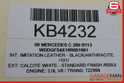 08-11 Mercedes W204 C300 C250 Interior Rear View Mirror Black OEM