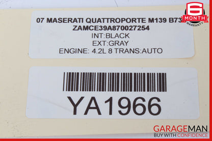 03-13 Maserati Quattroporte M139 Rear Left Side Exterior Door Handle OEM