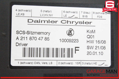 03-13 Mercedes X164 GL450 ML350 Front Left Seat Control Module 2118704785 OEM