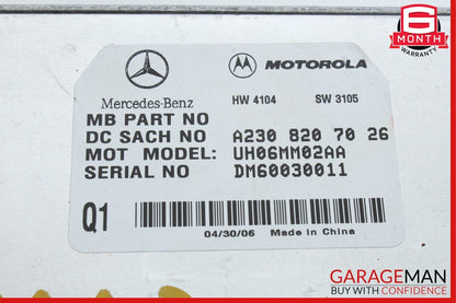 06-12 Mercedes GL450 E350 SL550 Communication Control Module Unit 2308207026