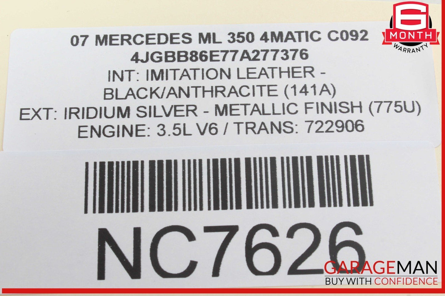 06-12 Mercedes W164 ML350 4MATIC Front Left Driver Side Exterior Door Handle