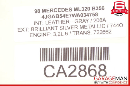 98-05 Mercedes W163 ML320 ML500 ML55 AMG Rear Left Side Exterior Door Handle OEM