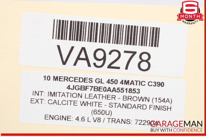 06-19 Mercedes X164 GL450 R350 ML350 Rear Glass Windshield Wiper Motor OEM