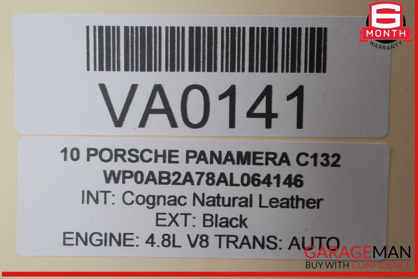 10-16 Porsche Panamera 970 S / Cayenne Steering Wheel Airbag Air Bag Leather OEM