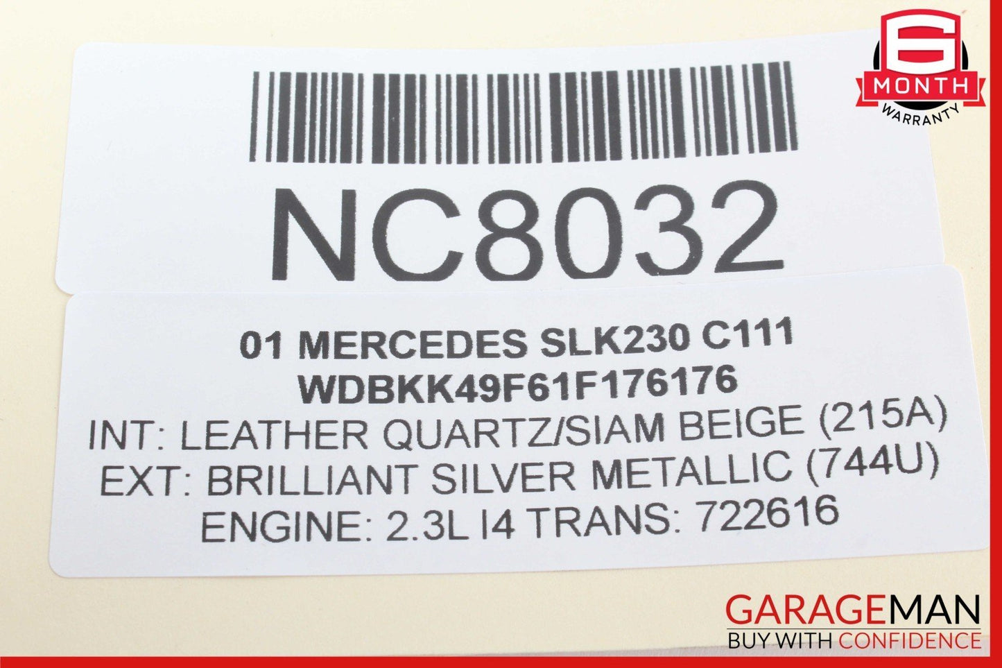 97-04 Mercedes R170 SLK230 SLK320 Right Passenger Side Seat Belt Seatbelt Black