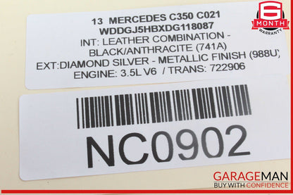 12-14 Mercedes W204 C350 Front Left Side Exterior Door Handle Keyless Go OEM
