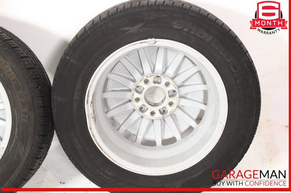 85-93 Mercedes W201 190E 190D Wheel Tire Rim Set of 4 Pc R15 OEM
