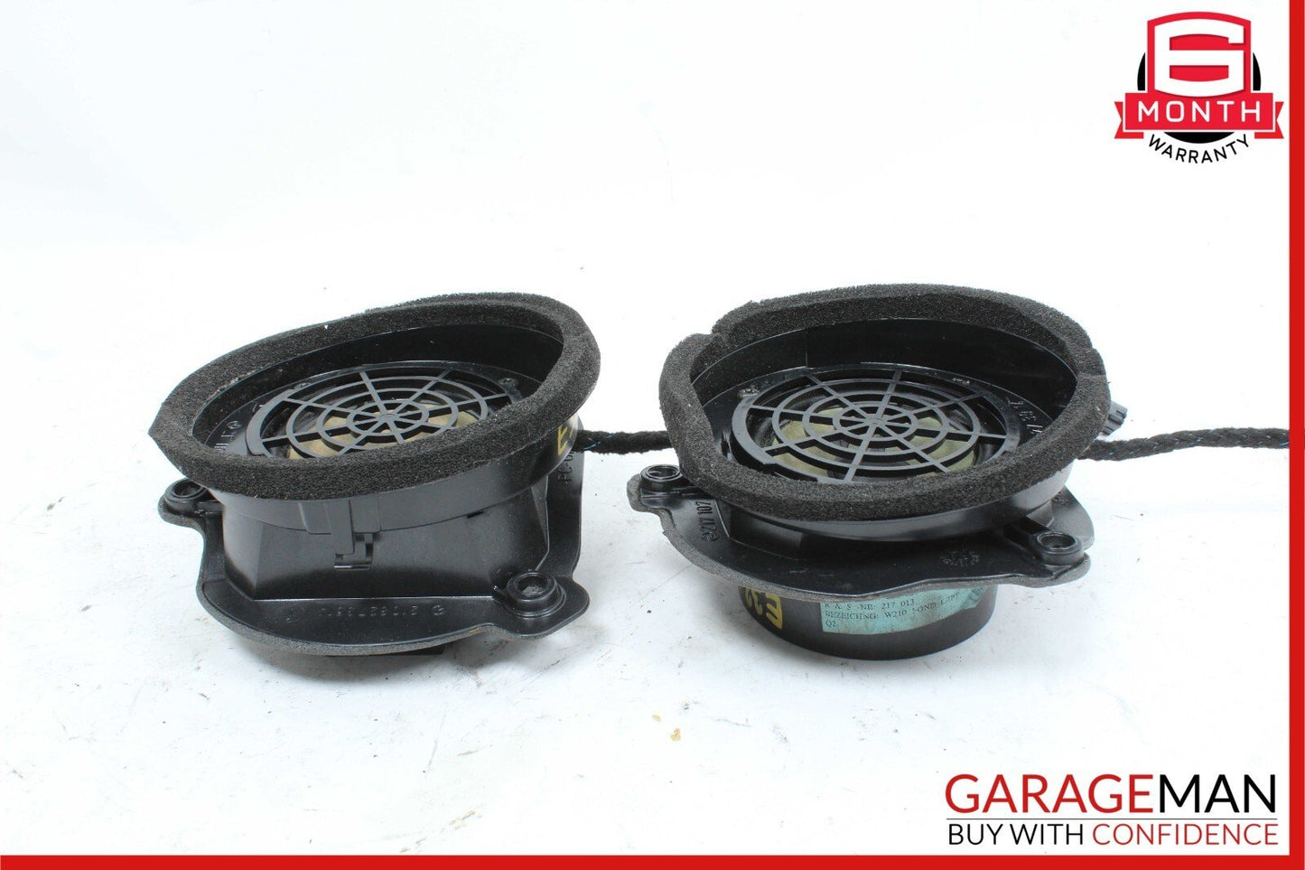 96-03 Mercedes W210 E320 Rear Right & Left Side Door Sound Speakers Set OEM