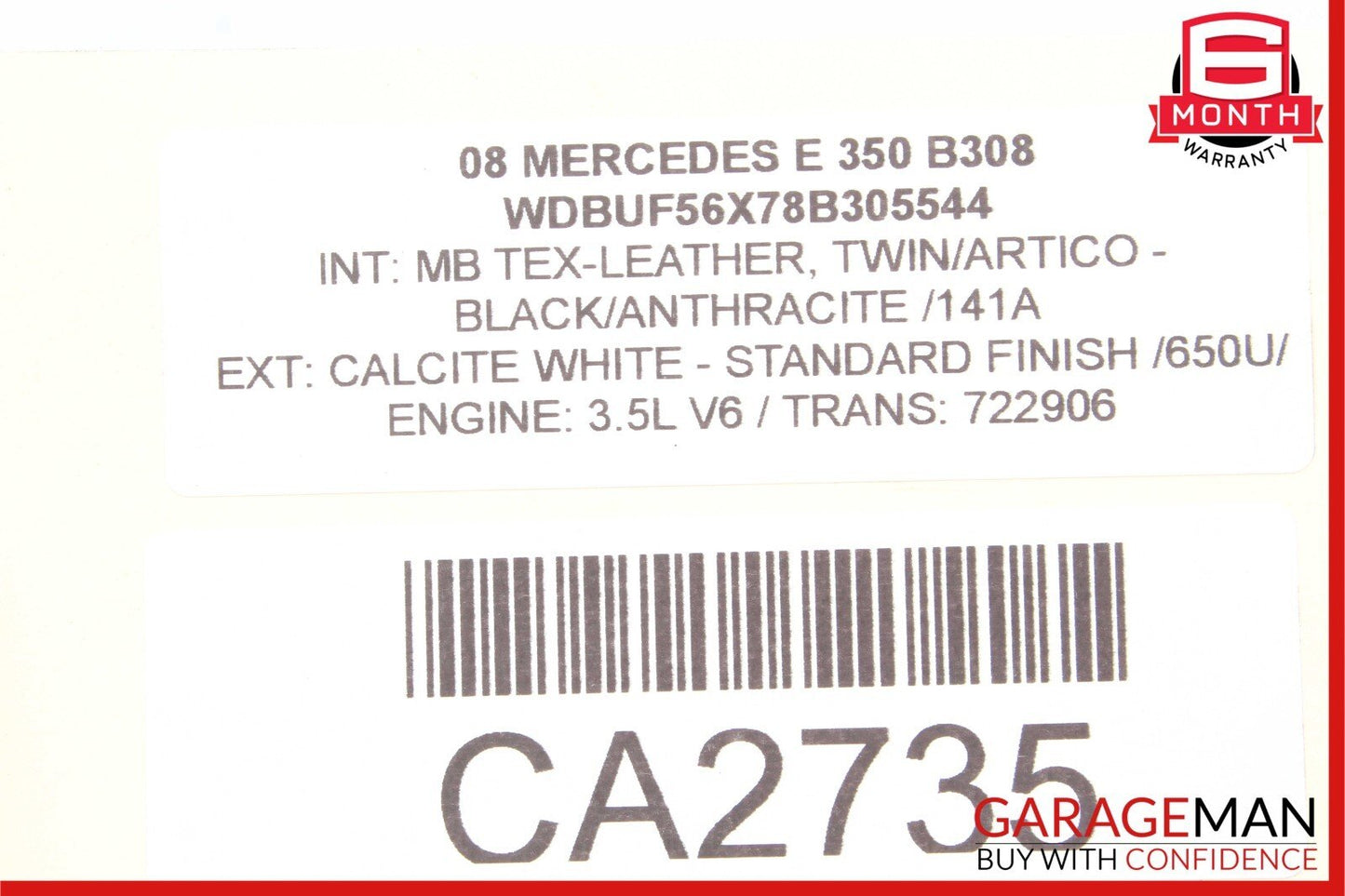 03-09 Mercedes W211 E63 AMG E350 Rear Left Side Exterior Door Handle Flintgray