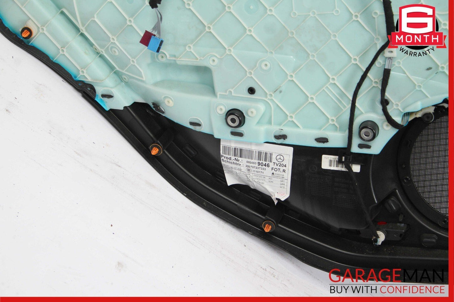 08-11 Mercedes W204 C350 Rear Right Passenger Side Interior Door Panel Black OEM